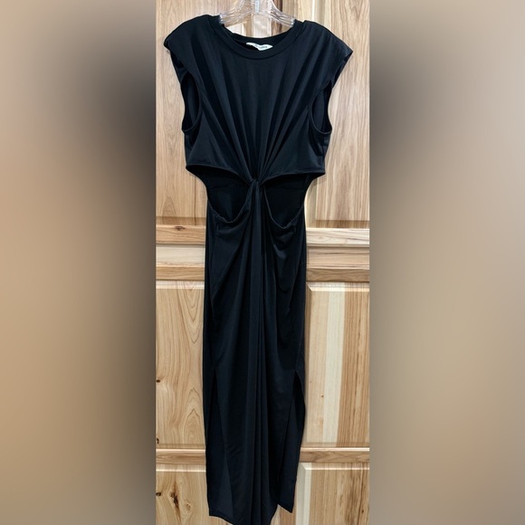 Cupshe Black Maxi Feminine Cut Out Dress Stretch Chic Elegant - Picture 4 of 16